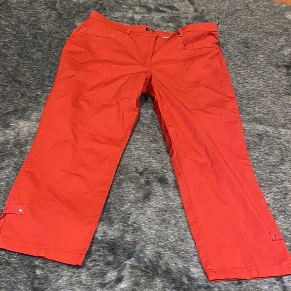 🎉❤️HP🎉⭐️Haggar burnt orange red capri Dress pants Petite  16 - Picture 12 of 15
